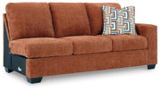 Aviemore Spice LAF Sectional with Ottoman and Recliner from Ashley - DMV Furniture