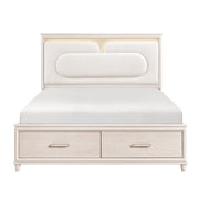 2451-1* (4) Queen Platform Bed with Footboard Storage - 2451-1*