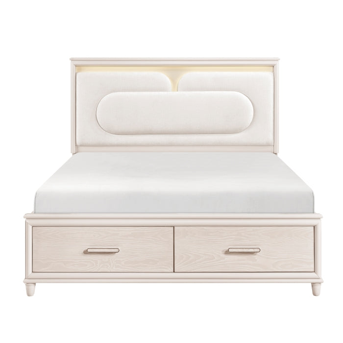 2451-1* (4) Queen Platform Bed with Footboard Storage - 2451-1*