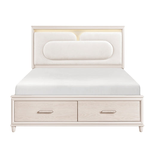 2451-1* (4) Queen Platform Bed with Footboard Storage - 2451-1*