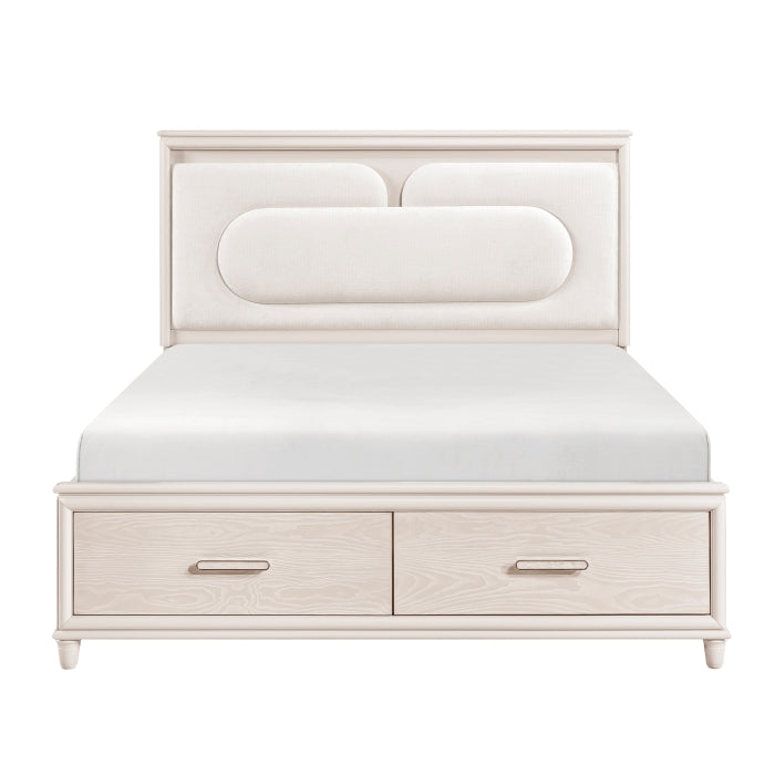 2451-1* (4) Queen Platform Bed with Footboard Storage - 2451-1*