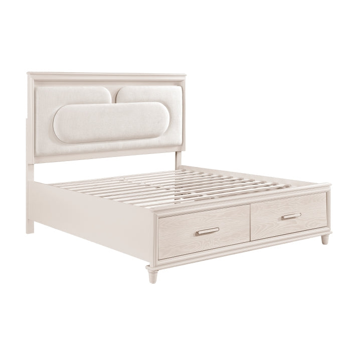 2451-1* (4) Queen Platform Bed with Footboard Storage - 2451-1*