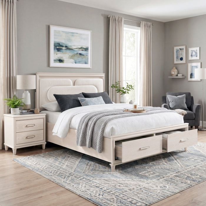 2451K-1CK* (4) California King Platform Bed with Footboard Storage - 2451K-1CK*