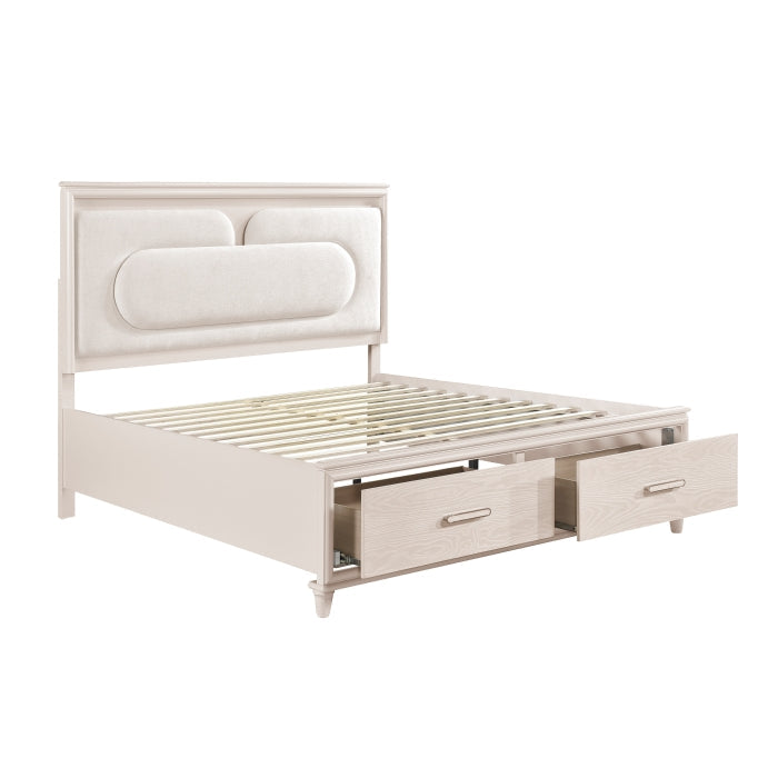 2451K-1EK* (4) Eastern King Platform Bed with Footboard Storage - 2451K-1EK*