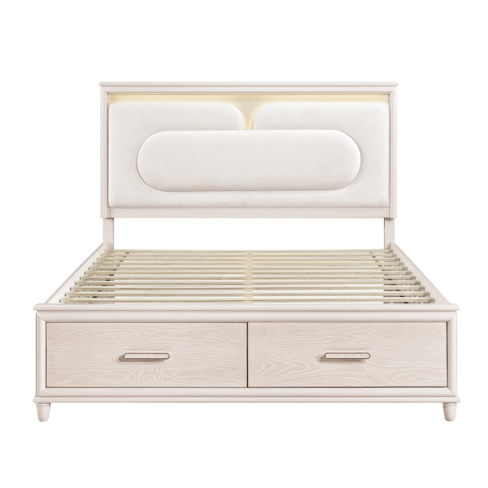 2451K-1EK* (4) Eastern King Platform Bed with Footboard Storage - 2451K-1EK*