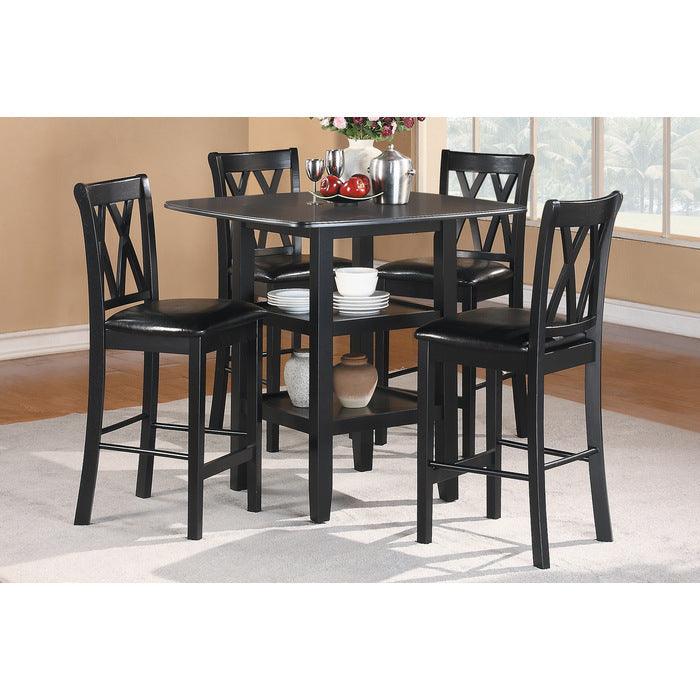 Norman 5 Piece Counter Height Set 2514Bk-36 | Homelegance