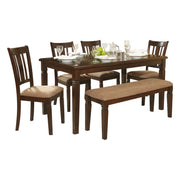 2538-60*6 6pc set (TABLE + 4 SIDE CHAIRS + 1 BENCH) - 2538-60*6
