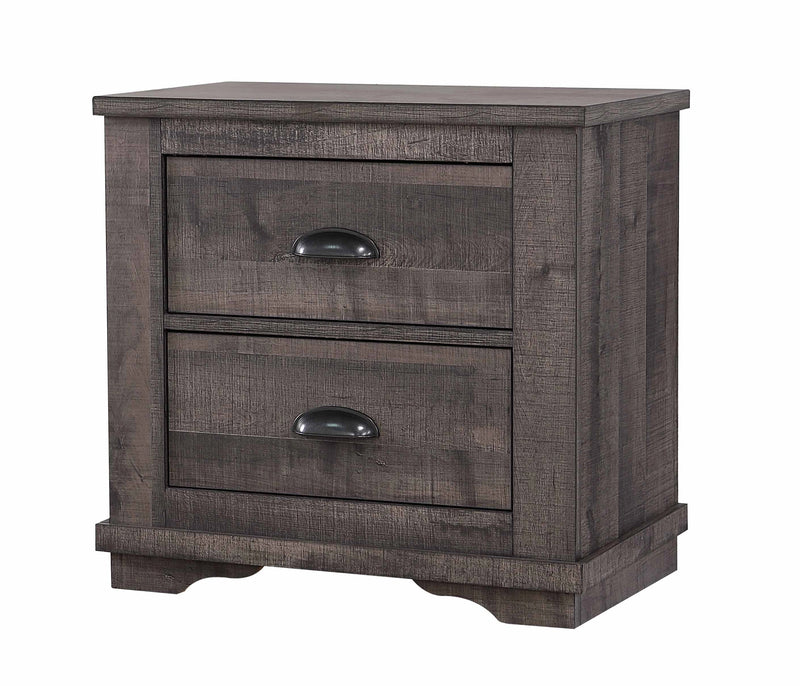 Crown Mark Furniture Coralee 2 Drawer Nightstand in Gray image