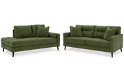 Bixler Olive Sofa and Chaise -  Ashley - DMV Furniture