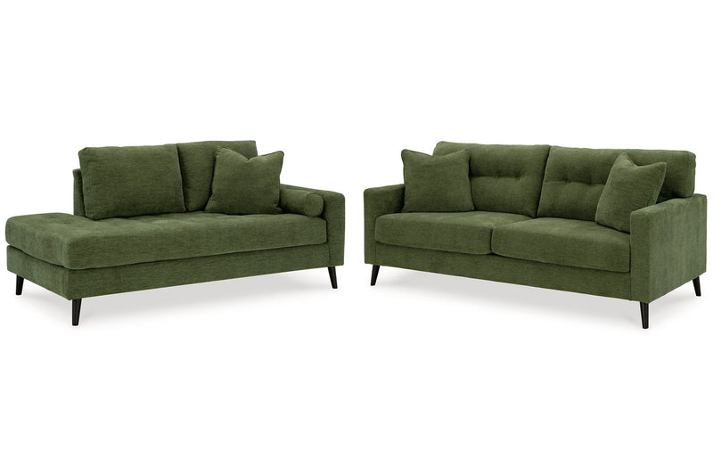 Bixler Olive Sofa and Chaise -  Ashley - DMV Furniture