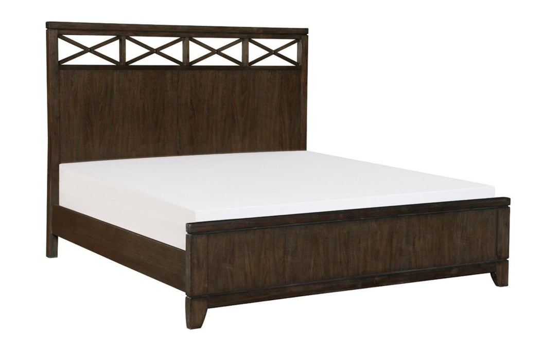 Griggs 6 Piece Queen Bedroom Set In Dark Brown 1669-1-6Set | Homelegance