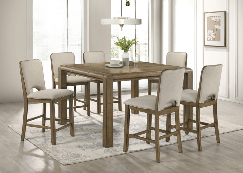 Cockrell Brown/Beige Extendable Counter Height Set from Crown Mark - DMV Furniture
