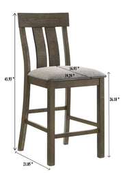 Lloyd Brown Counter Height Chair, Set of 2 from Crown Mark - DMV Furniture