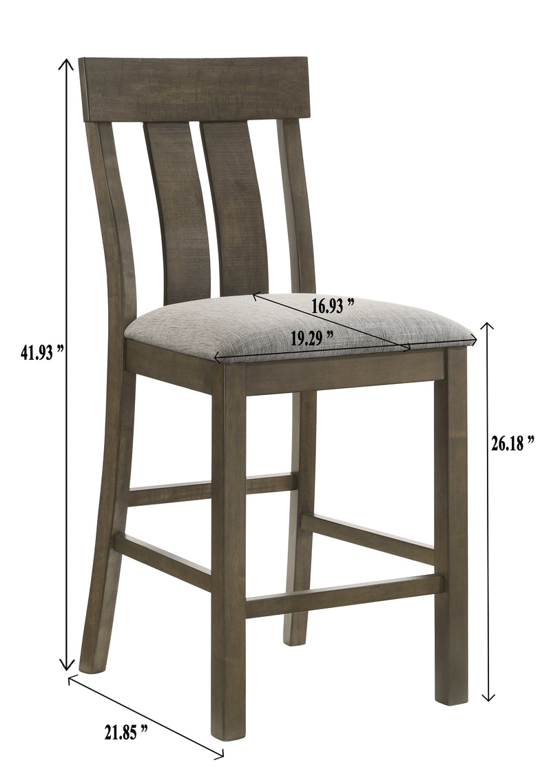 Lloyd Brown Counter Height Chair, Set of 2 from Crown Mark - DMV Furniture