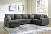 Edenfield Charcoal 3-Piece LAF Chaise Sectional -  Ashley - DMV Furniture