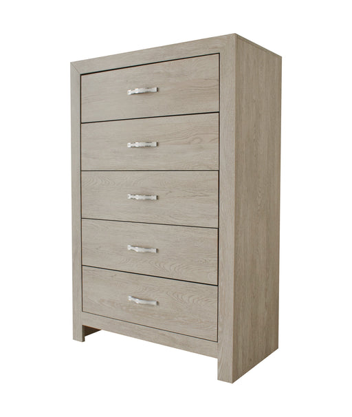 Crown Mark Furniture Jaylen 5 Drawer Chest in Gray image