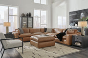 Emilia Caramel 5-Piece Sectional and Ottoman -  Ashley - DMV Furniture