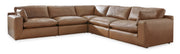 Emilia Caramel Leather 5-Piece Modular Sectional -  Ashley - DMV Furniture