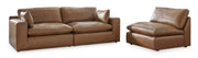 Emilia Caramel Leather 3-Piece Sofa -  Ashley - DMV Furniture