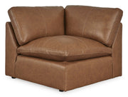 Emilia Caramel Leather 4-Piece Modular Sectional -  Ashley - DMV Furniture