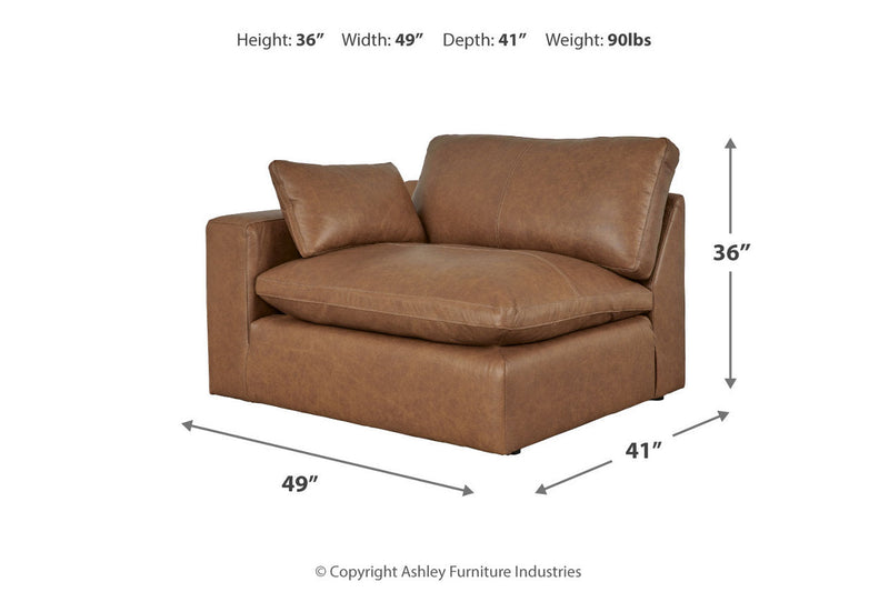 Emilia Caramel 5-Piece Sectional and Ottoman -  Ashley - DMV Furniture