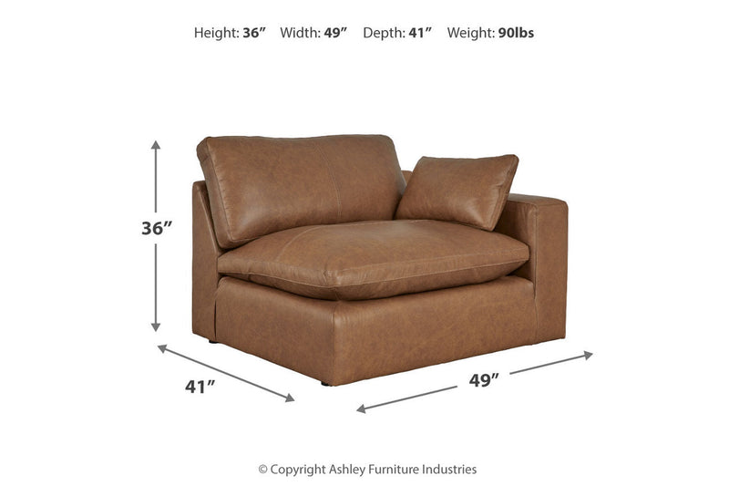 Emilia Caramel 5-Piece Sectional and Ottoman -  Ashley - DMV Furniture