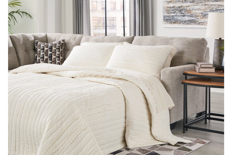 Mahoney Pebble 2-Piece Sleeper Sectional with Chaise -  Ashley - DMV Furniture