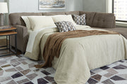 Mahoney Chocolate 2-Piece Sleeper Sectional with Chaise -  Ashley - DMV Furniture