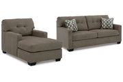 Mahoney Chocolate Sofa and Chaise -  Ashley - DMV Furniture