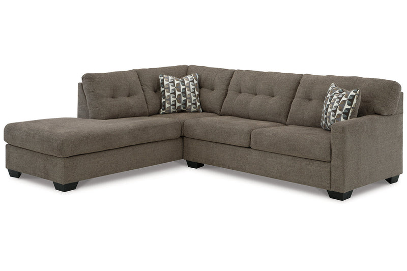 Mahoney Chocolate 2-Piece Sleeper Sectional with Chaise -  Ashley - DMV Furniture