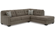 Mahoney Chocolate 2-Piece Sleeper Sectional with Chaise -  Ashley - DMV Furniture