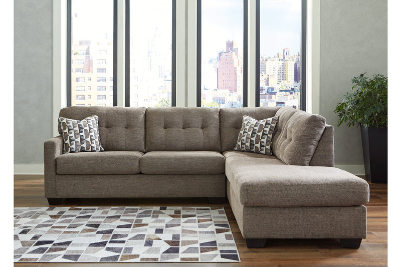 Mahoney Chocolate 2-Piece Sleeper Sectional with Chaise -  Ashley - DMV Furniture
