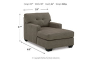 Mahoney Chocolate Sofa and Chaise -  Ashley - DMV Furniture