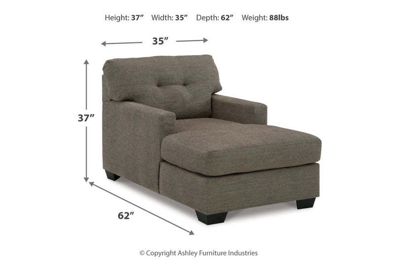 Mahoney Chocolate Sofa and Chaise -  Ashley - DMV Furniture