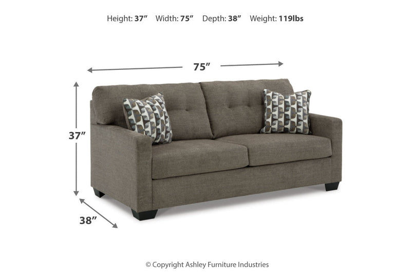 Mahoney Chocolate Sofa and Chaise -  Ashley - DMV Furniture