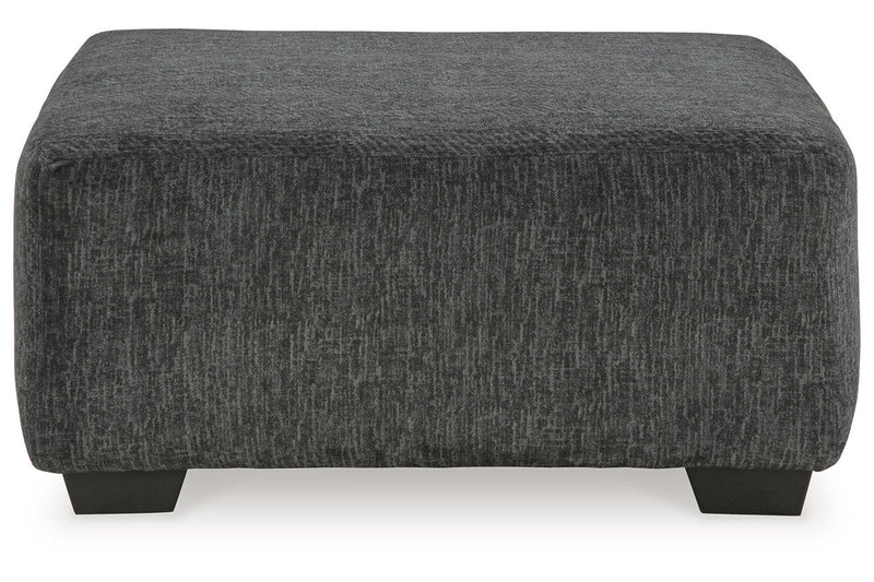 Biddeford Shadow Oversized Swivel Chair and Ottoman -  Ashley - DMV Furniture