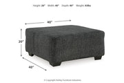 Biddeford Shadow Oversized Swivel Chair and Ottoman -  Ashley - DMV Furniture