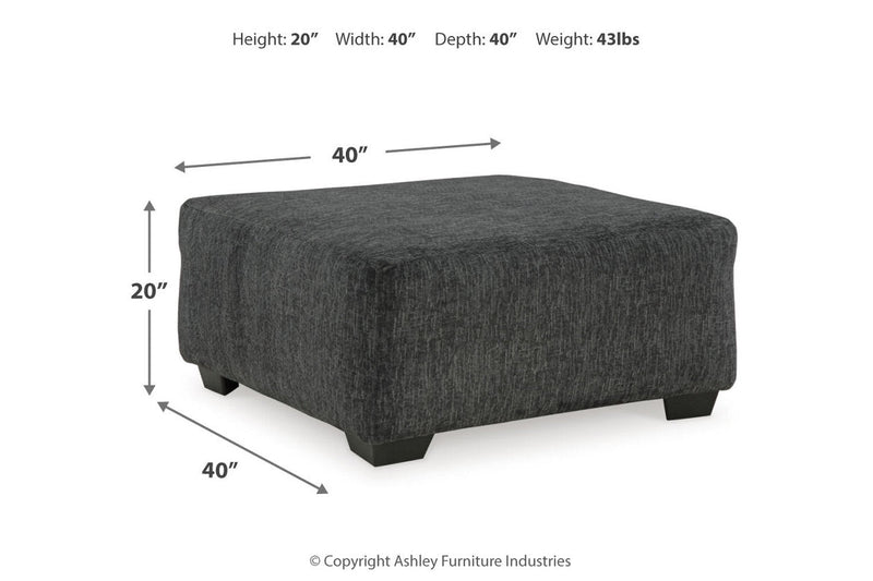 Biddeford Shadow Oversized Swivel Chair and Ottoman -  Ashley - DMV Furniture