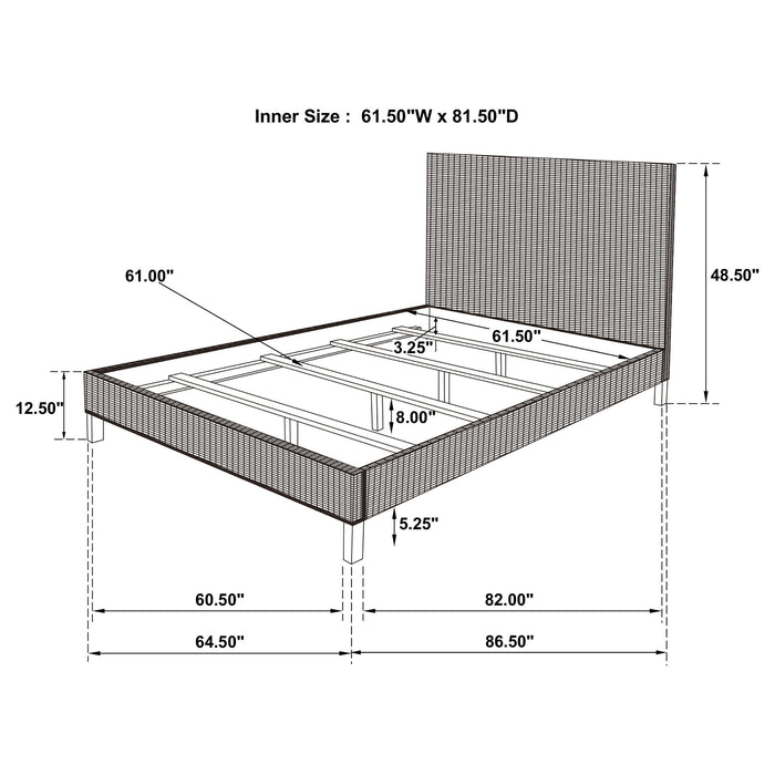 Zyla California King, E.King, & Queen Bed