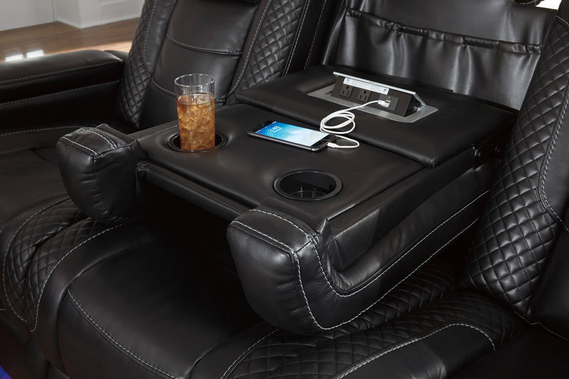 Party Time Midnight Power Reclining Living Room Set