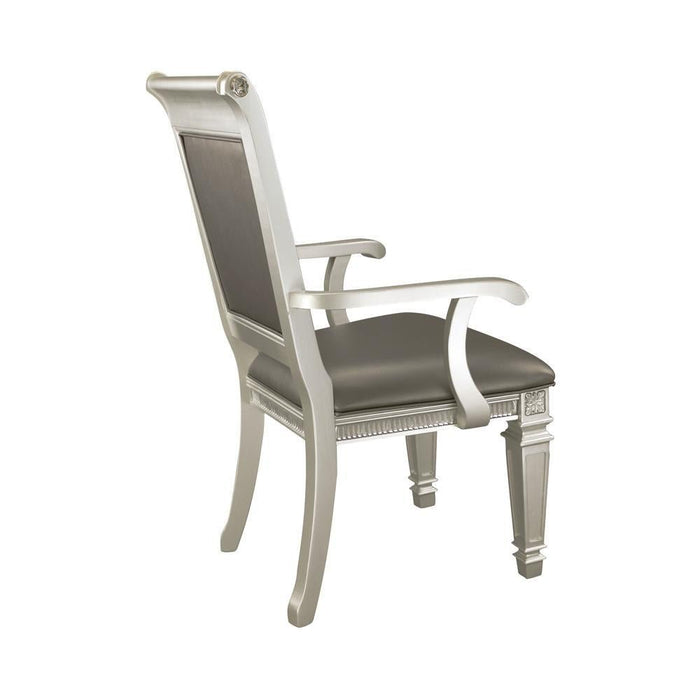 1958A Bevelle Glam Silver Wood Arm Chair (Set Of 2) - 1958A | Homelegance