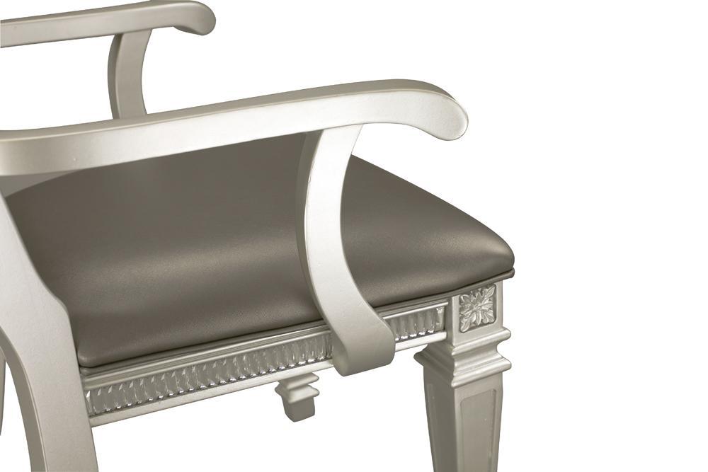 1958A Bevelle Glam Silver Wood Arm Chair (Set Of 2) - 1958A | Homelegance