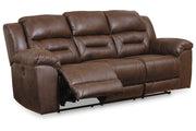Stoneland Chocolate Power Reclining Sofa and Loveseat -  Ashley - DMV Furniture