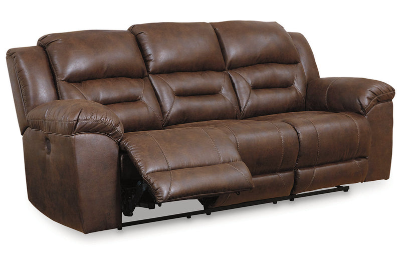 Stoneland Chocolate Power Reclining Sofa, Loveseat and Recliner -  Ashley - DMV Furniture