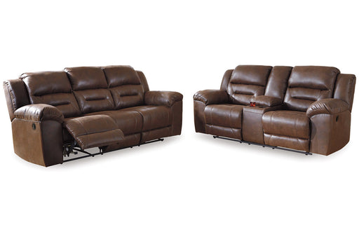 Stoneland Chocolate Reclining Sofa and Loveseat -  Ashley - DMV Furniture