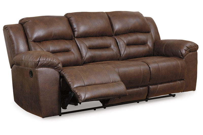 Stoneland Chocolate Reclining Sofa, Loveseat and Recliner -  Ashley - DMV Furniture