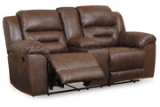 Stoneland Chocolate Reclining Sofa and Loveseat -  Ashley - DMV Furniture