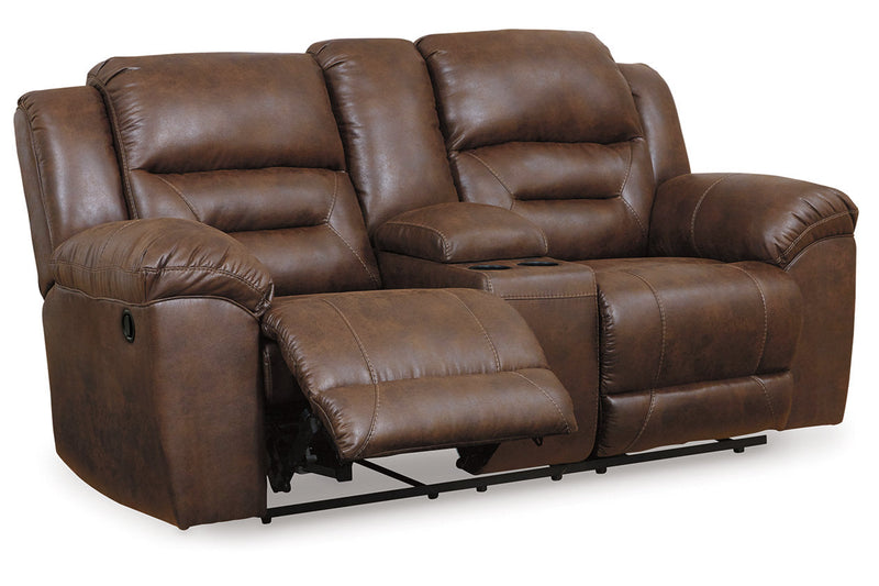 Stoneland Chocolate Reclining Sofa and Loveseat -  Ashley - DMV Furniture