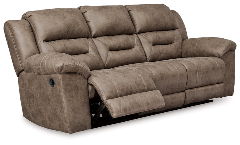 Stoneland Reclining Sofa, Loveseat and Recliner in Fossil from Ashley - DMV Furniture