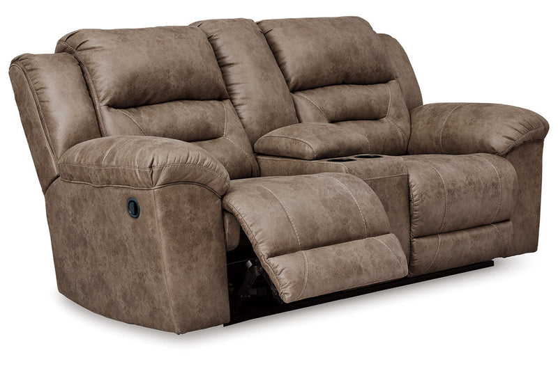 Stoneland Fossil Reclining Loveseat and Power Recliner -  Ashley - DMV Furniture